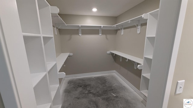 view of walk in closet