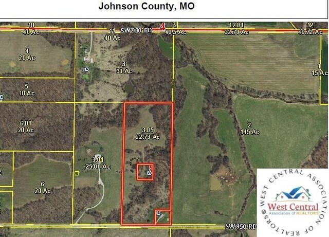 253 SW 950th Rd, Chilhowee, MO 64733 - map of property location