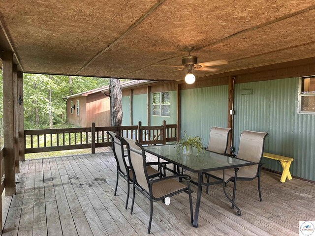 25609 Honey Bear Loop, Warsaw, MO 65355 - deck with outdoor dining area and ceiling fan