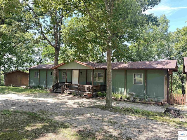 25609 Honey Bear Loop, Warsaw, MO 65355 - view of front facade featuring covered porch