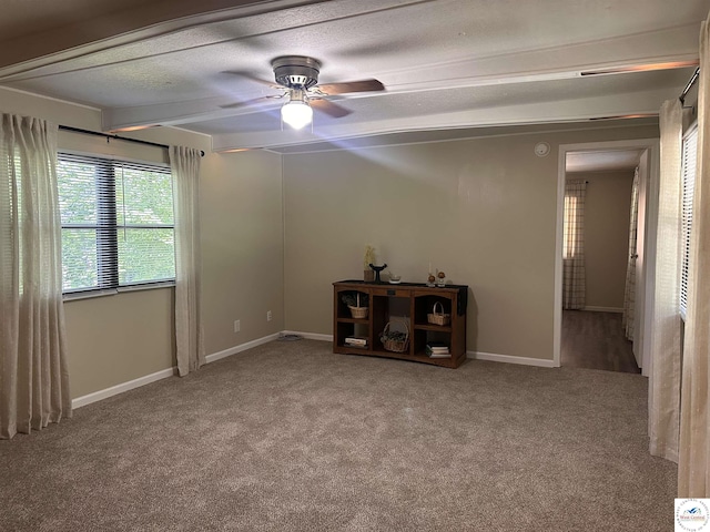 25609 Honey Bear Loop, Warsaw, MO 65355 - spare room featuring carpet, a ceiling fan, and a textured ceiling