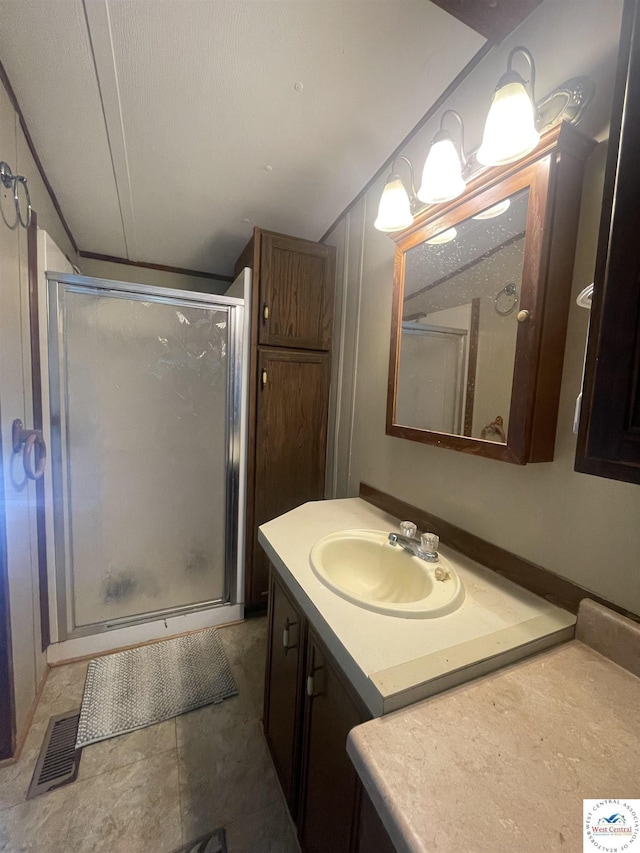 17254 Walnut Rd, Warsaw, MO 65355 - bathroom with vanity and a stall shower