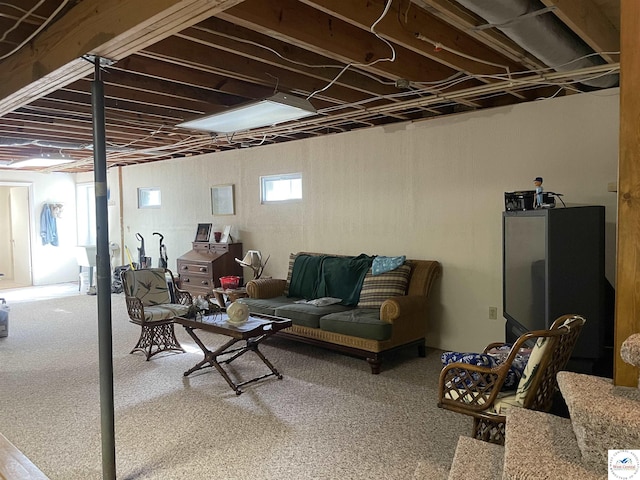 view of carpeted living room