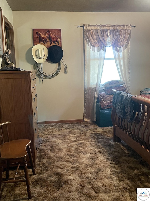 view of carpeted bedroom