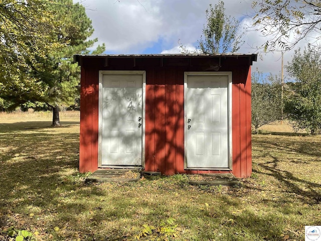 view of shed