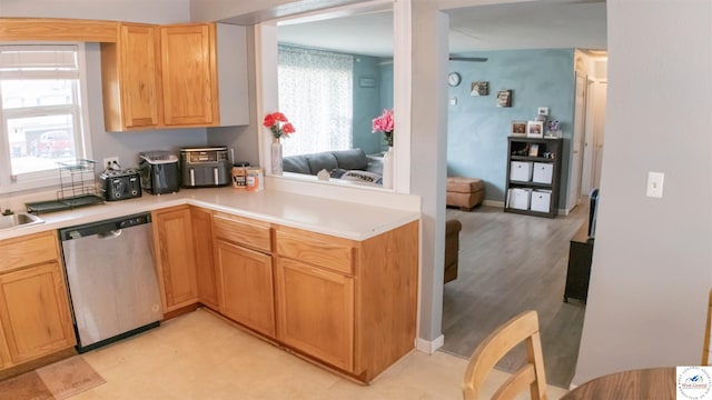 252 Shawn Ave, Lincoln, MO 65338 - kitchen with dishwasher and light countertops