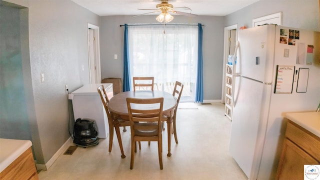 252 Shawn Ave, Lincoln, MO 65338 - dining room featuring ceiling fan and baseboards