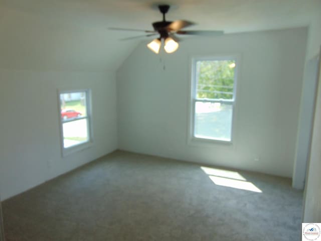 311 N Water St, Clinton, MO 64735 - bonus room featuring a healthy amount of sunlight, carpet floors, lofted ceiling, and ceiling fan