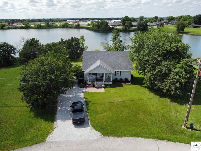 225 Crescent Dr, Lincoln, MO 65338 - view from above of property featuring a nearby body of water