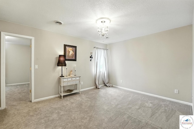 414 S Borgman Rd, Buckner, MO 64016 - carpeted bedroom with a chandelier and a textured ceiling