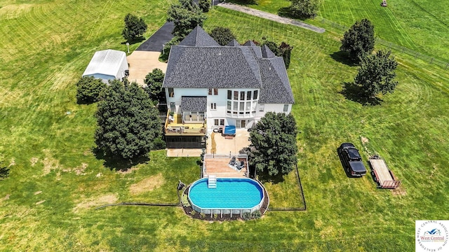 414 S Borgman Rd, Buckner, MO 64016 - view from above of property with a pool