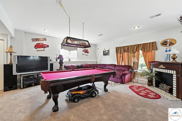 414 S Borgman Rd, Buckner, MO 64016 - game room with carpet flooring, recessed lighting, and billiards table