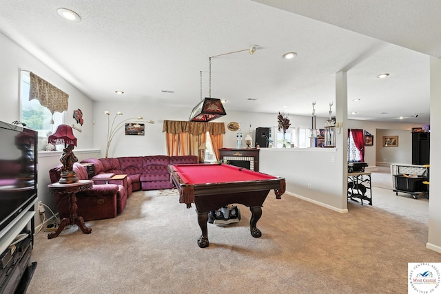 414 S Borgman Rd, Buckner, MO 64016 - game room featuring light carpet, pool table, and recessed lighting
