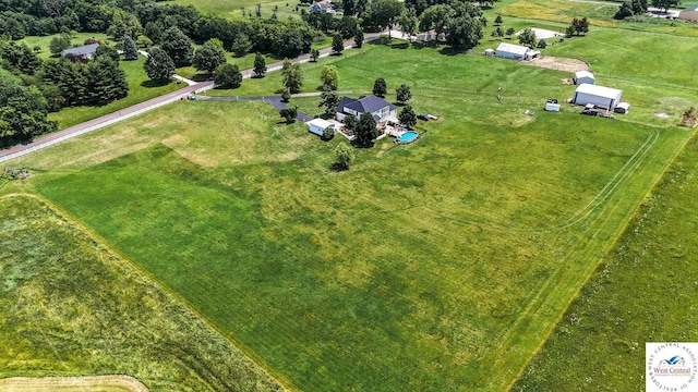 414 S Borgman Rd, Buckner, MO 64016 - aerial view of property and surrounding area featuring rural landscape