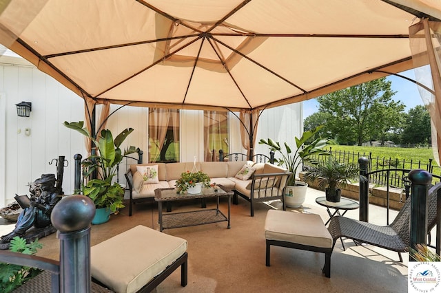 414 S Borgman Rd, Buckner, MO 64016 - view of patio / terrace featuring a gazebo and an outdoor living space