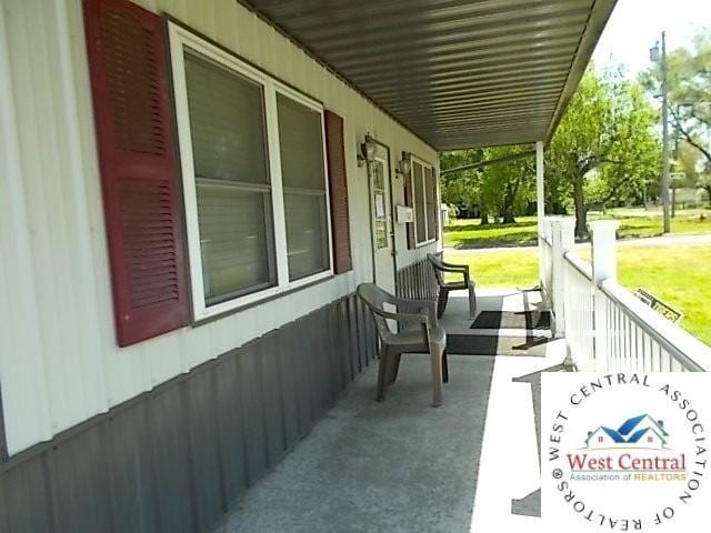 view of patio with covered porch