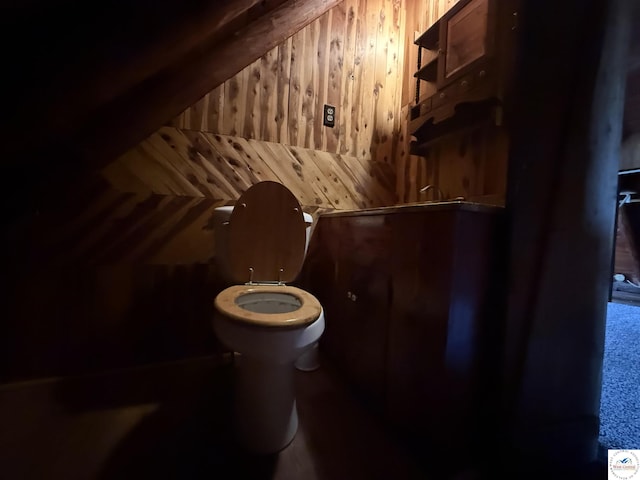 25956 S 7th Hwy, Warsaw, MO 65355 - bathroom with toilet and wooden walls