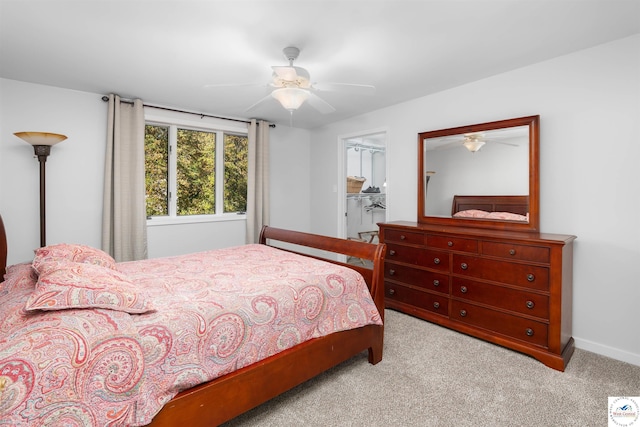 1114 W Broadway Blvd, Sedalia, MO 65301 - bedroom featuring a closet, baseboards, carpet, a spacious closet, and a ceiling fan