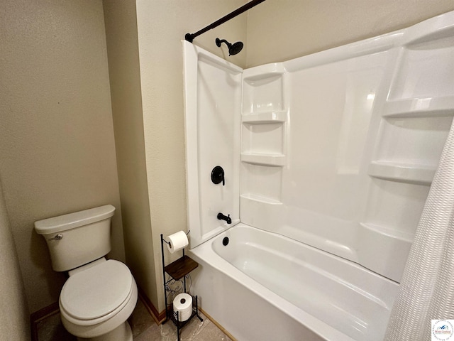 616 E Main St, Warsaw, MO 65355 - bathroom with toilet and shower / bathtub combination with curtain