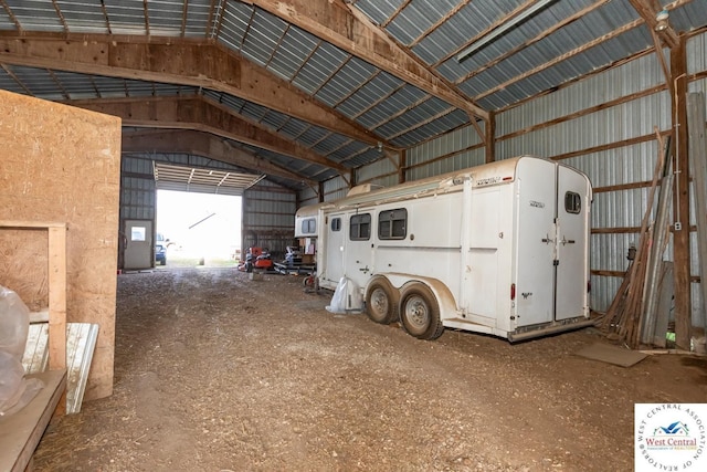 24401 Black Hawk Trl, Cole Camp, MO 65325 - garage with metal wall