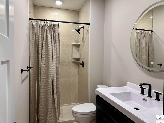 28927 Benton House Ave, Warsaw, MO 65355 - bathroom with a stall shower, toilet, and vanity
