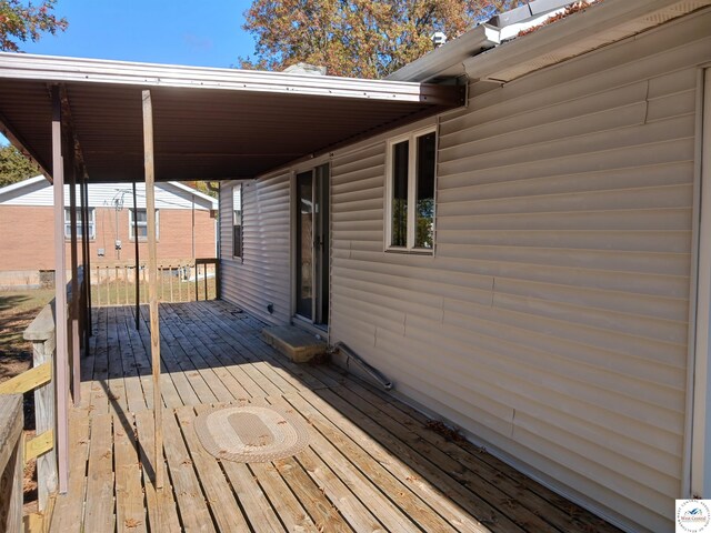 607 N Hughes St, Stover, MO 65078 - view of wooden terrace