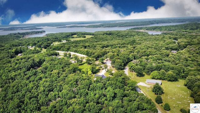 26112 Georgetown Ave, Warsaw, MO 65355 - bird's eye view featuring a water view and a view of trees