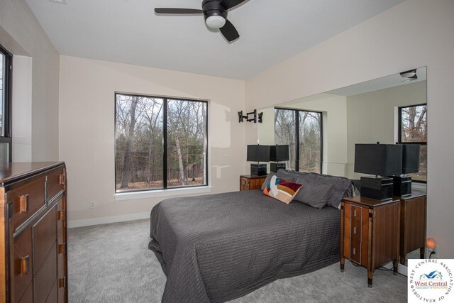 26112 Georgetown Ave, Warsaw, MO 65355 - bedroom featuring ceiling fan, baseboards, and carpet floors