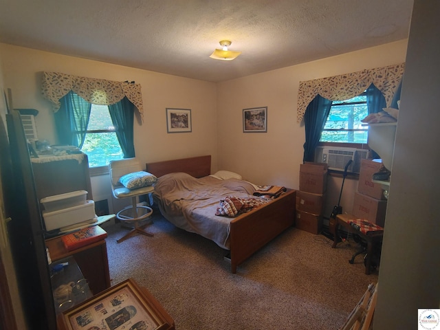 29620 Blue Grass Rd, Edwards, MO 65326 - carpeted bedroom featuring cooling unit and a textured ceiling