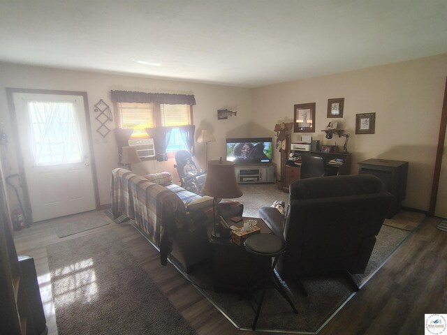 29620 Blue Grass Rd, Edwards, MO 65326 - living area featuring wood finished floors and a desk