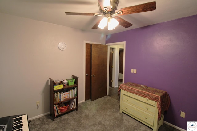 101 Lakeveiw Dr, Windsor, MO 65360 - carpeted bedroom featuring a ceiling fan