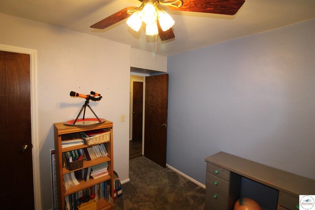 101 Lakeveiw Dr, Windsor, MO 65360 - hallway with dark colored carpet and baseboards