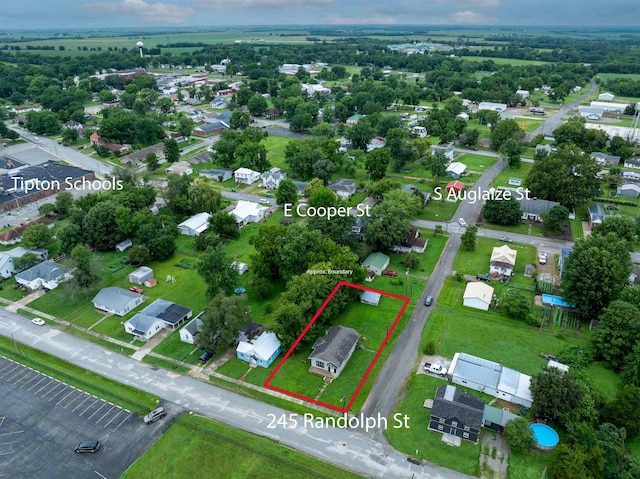245 Randolph St, Tipton, MO 65081 - birds eye view of property with a residential view