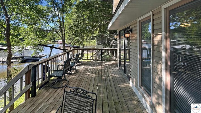 28801 Herbs Rd, Lincoln, MO 65338 - deck featuring a water view
