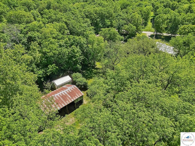 828 SE 601st Rd, Leeton, MO 64761 - view from above of property featuring a heavily wooded area