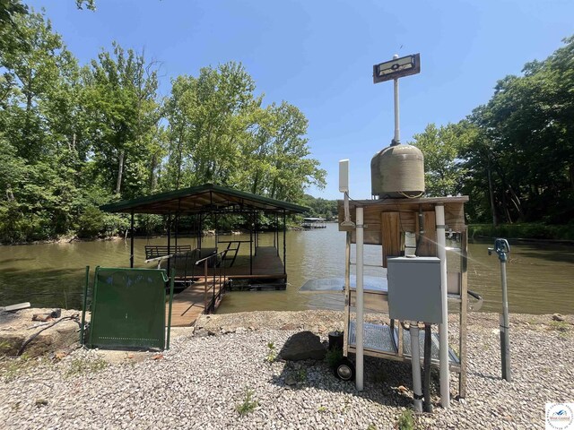 31674 Aspen Rd, Stover, MO 65078 - dock area featuring a water view