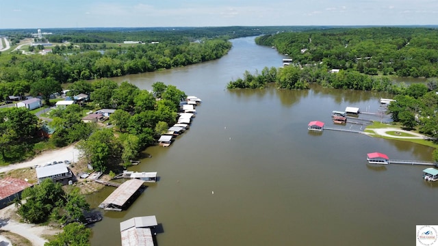 19094 Kennedy Rd, Warsaw, MO 65355 - drone / aerial view of a large body of water and a forest
