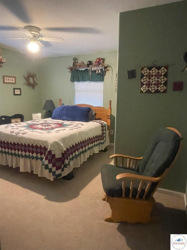 791 SE 1211th Rd, Deepwater, MO 64740 - bedroom with carpet flooring and ceiling fan