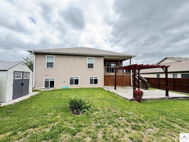 711 Katy Cir, Sedalia, MO 65301 - back of property with a patio and stairway