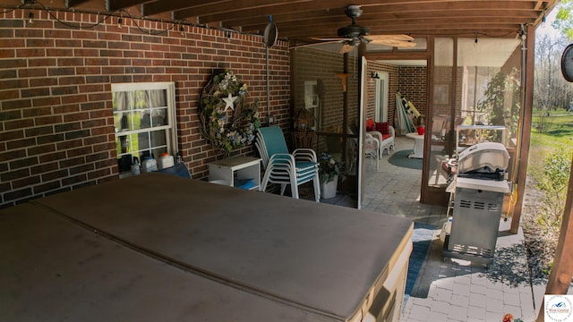 1679 Sunchase Dr, Warsaw, MO 65355 - view of patio featuring ceiling fan