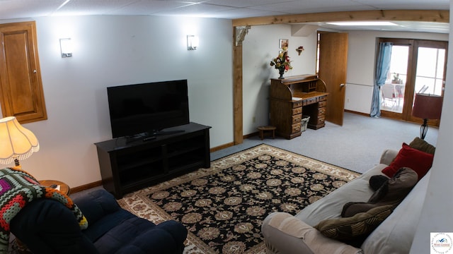 1679 Sunchase Dr, Warsaw, MO 65355 - living room featuring light colored carpet and baseboards