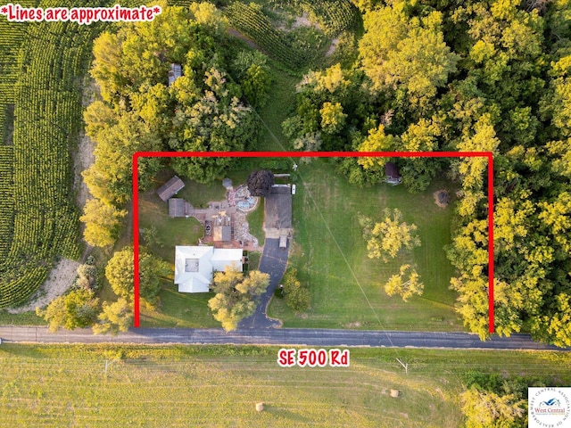 81 SE 500th Rd, Clinton, MO 64735 - aerial overview of property's location with property boundaries highlighted