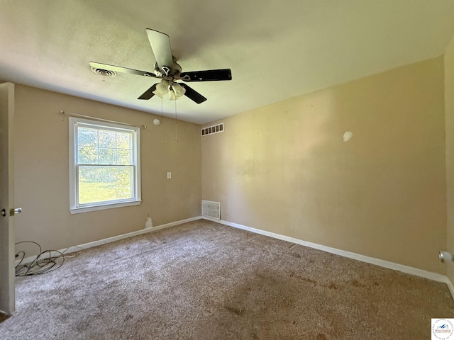 109 E Fairview St, Clinton, MO 64735 - spare room with ceiling fan and carpet floors