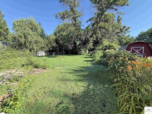 109 E Fairview St, Clinton, MO 64735 - view of grassy yard featuring a shed