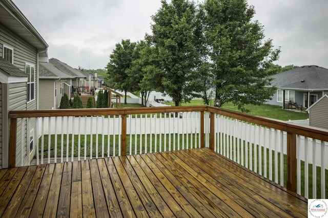 3415 Callaway Dr, Sedalia, MO 65301 - deck featuring a residential view and a yard