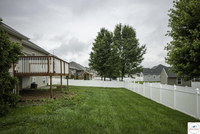 3415 Callaway Dr, Sedalia, MO 65301 - view of yard with a wooden deck and a residential view