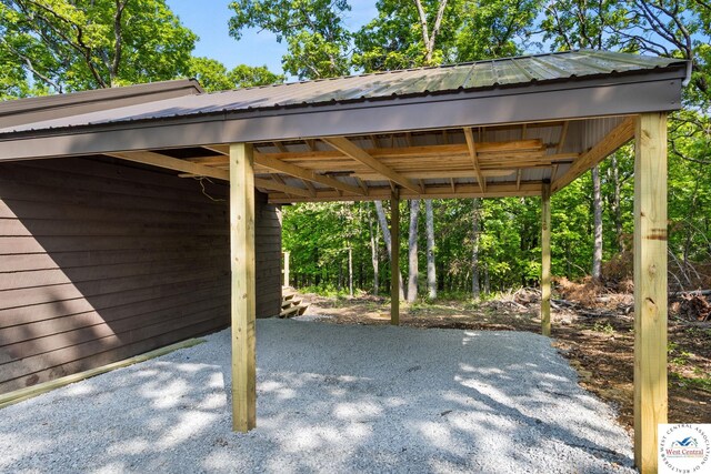 Gardiner Rd, Edwards, MO 65326 - view of patio / terrace with a carport