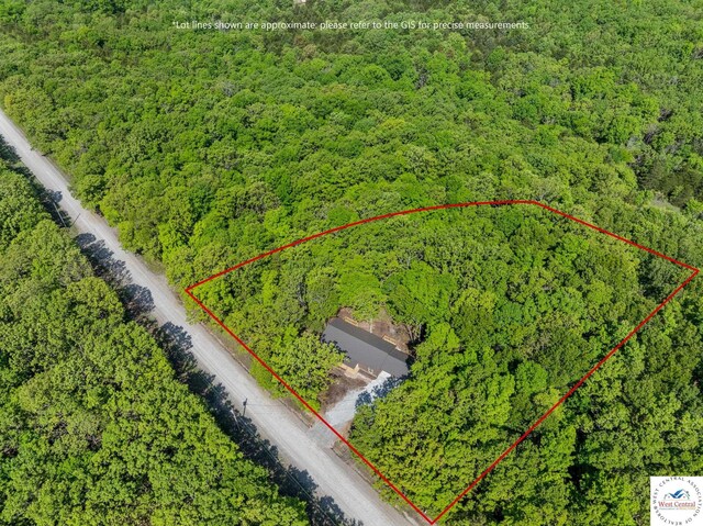 Gardiner Rd, Edwards, MO 65326 - aerial view of property's location with a forest and property parcel outlined