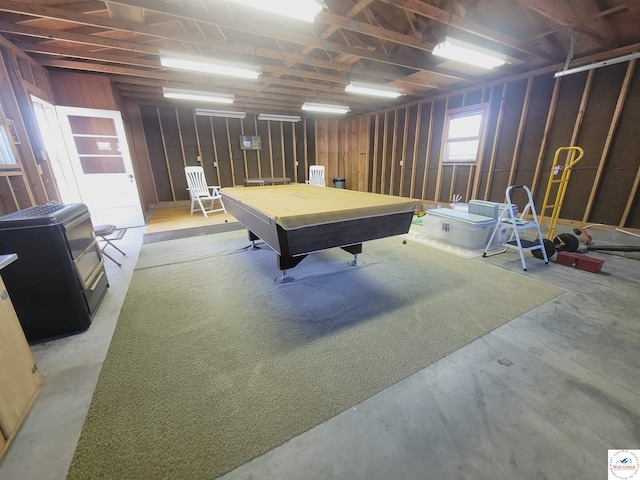 330 W State St, Tipton, MO 65081 - game room with a garage, concrete flooring, and pool table