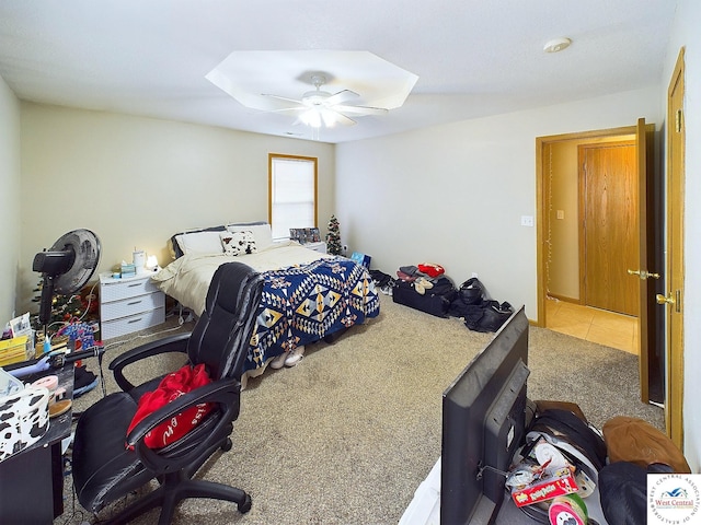 113 SE 1171st Rd, Knob Noster, MO 65336 - carpeted bedroom featuring ceiling fan and a skylight